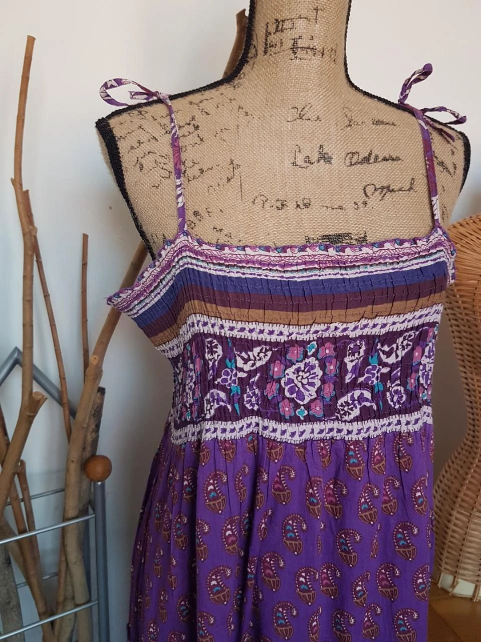 Long purple and multicolored dress – photo 2